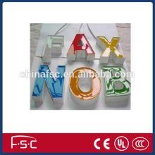 Hot sale promotional bright luminous characters epoxide resin led sign channel letter