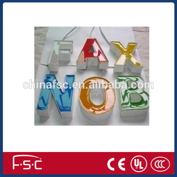 Hot sale promotional bright luminous characters epoxide resin led sign channel letter