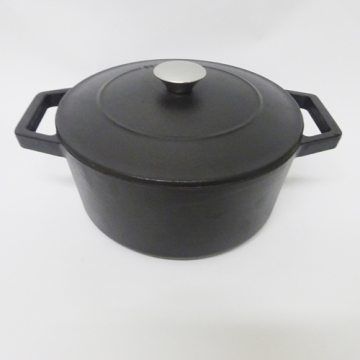 Black Enameled Cast Iron Sauce Pan