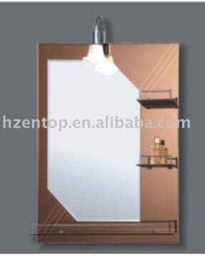 Double layer glass mirror,80x60cm Bedroom Mirror & Bathroom Mirror with shelves (EM-009)