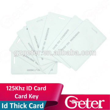 Plastic blank ID thick card cards for access control