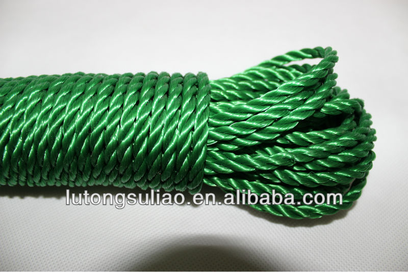 6mm 3 strands twisted polyethylene rope