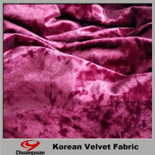 Wholesale Plain 40D haining fabric korean velvet for garments/clothes/upholstery