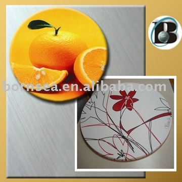 round stretched canvas painting