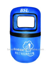 2015 FRP Round waste bin with leather