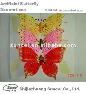 Artificial Festival Feather Butterfly Decorations