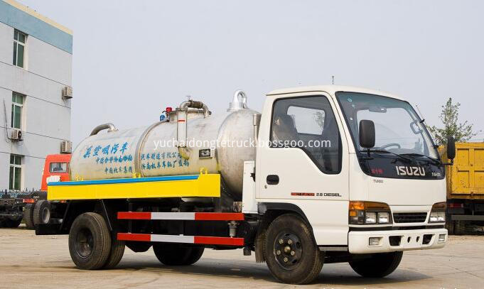 Stainless steel 5Ton Fecal sewage suction truck