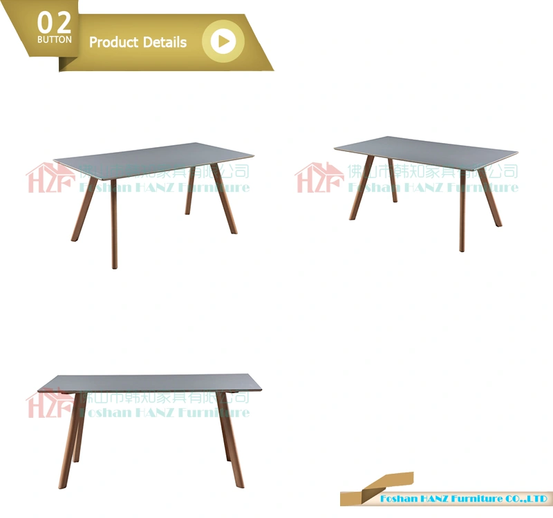 Modern Sample MDF Solid Wooden Eames Square Dining Table