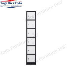Six steel metal cabinets for school gym lockers