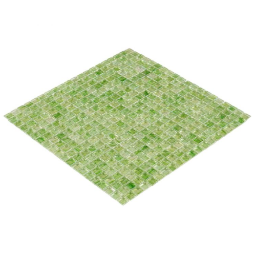 Square Mosaic Green Tile Backsplash Deco