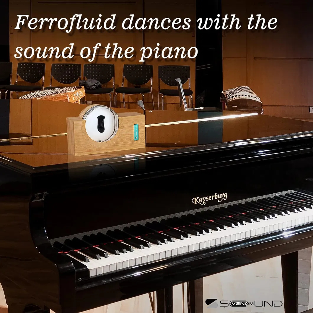 Ferrofluid Speaker Music Mate, Symbiote in a Bottle, Ferrofluid Display Lamp, Magnet Liquid Toy