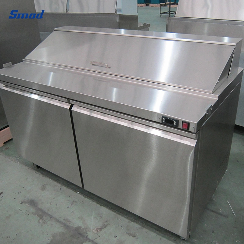 Smad 7.6cuft Stainless Steel Salad Bar Refrigeration Unit Display Refrigerator
