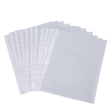 Wholesale OPP Plastics Waterproof Punch Pockets - Clear Sheet Protectors 11 Hole Transparent Protectors