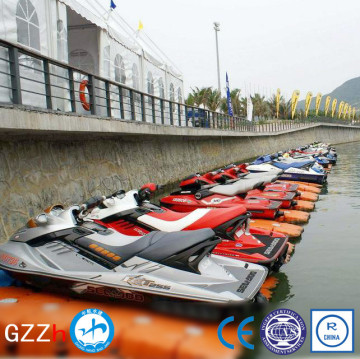 low maintenance floating jet ski dock in lake