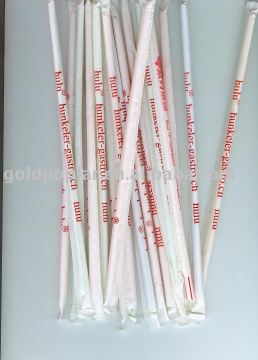 paper wrapped straw