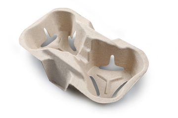 Biodegradable 2-Cup Holder Molded Pulp