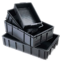 Multi-function esd plastic storage bin and box