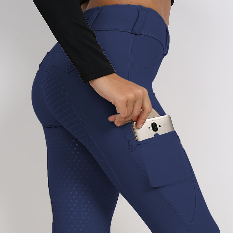 Pantaloni da donna equestre silicone a sedile completo