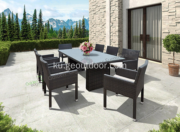 9-Piçek Wicker Outdoor Patio Dining Set