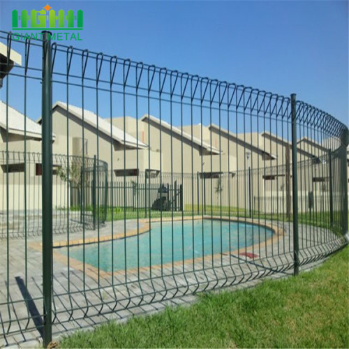 Green Welded Roll Top Fence dengan ISO9001