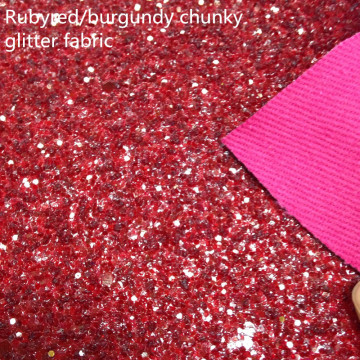 burgundy / wine /chunky glitter fabric