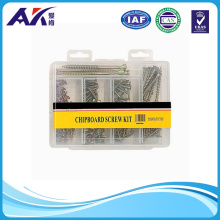 Yellow Zinc Plated Chipboard Screws Assortment 178PCS in One Pack