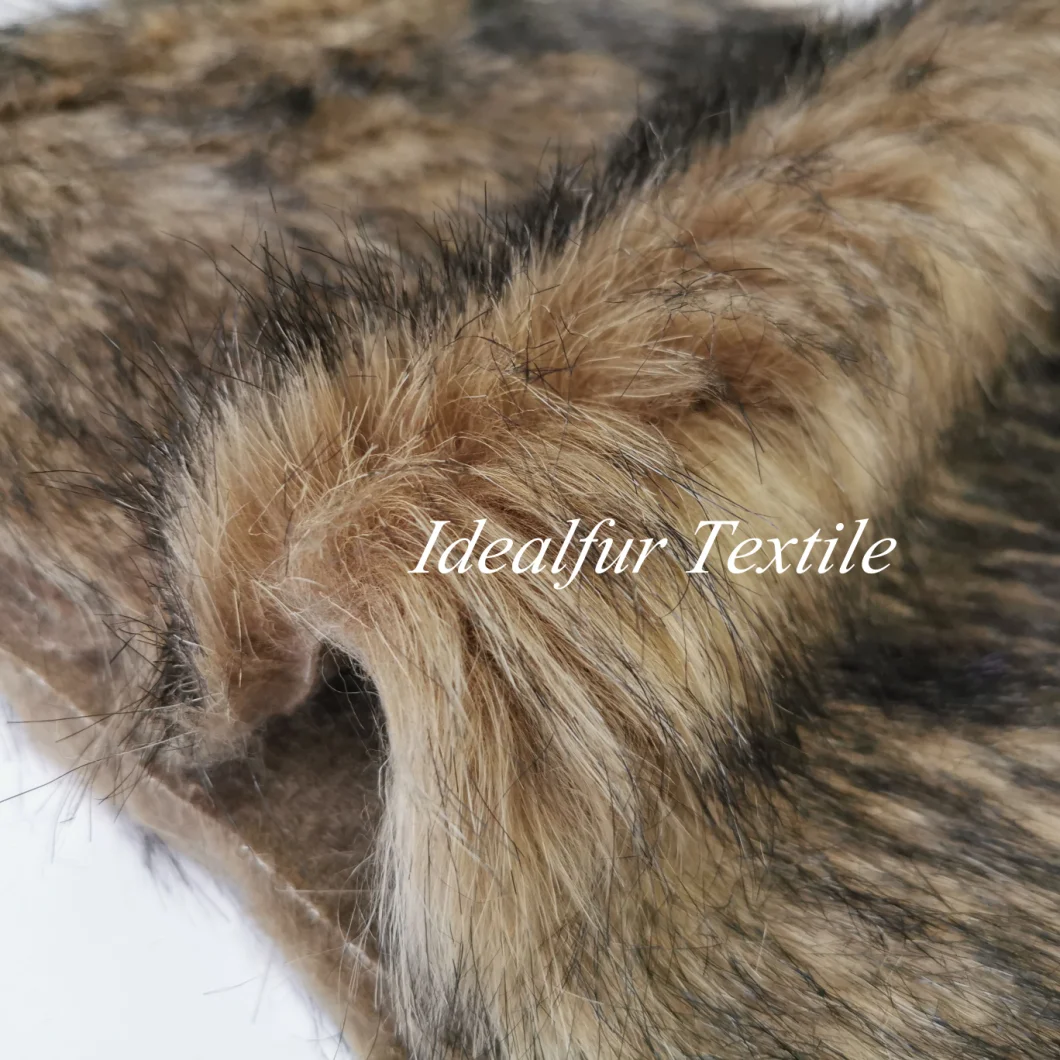 Tip Dyed Long Pile Raccoon Faux Fur Fabric for Garments