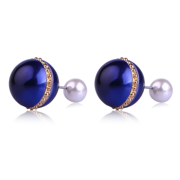 High Quality Suppliers Party Double Sided Ball Pearl Earring