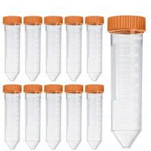 Plastic Centrifuge Tubes: Laboratory Chemical Supplies - Transparent, Sterile, 50ml