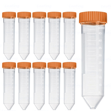 Plastic Centrifuge Tubes: Laboratory Chemical Supplies - Transparent, Sterile, 50ml