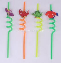PET Crazy Animals Fruit Catoon Easter Halloween Party Home Birthday Drinking Straws