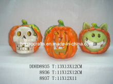 Halloween Gift Set Ceramic Pumpkin Candl Holder