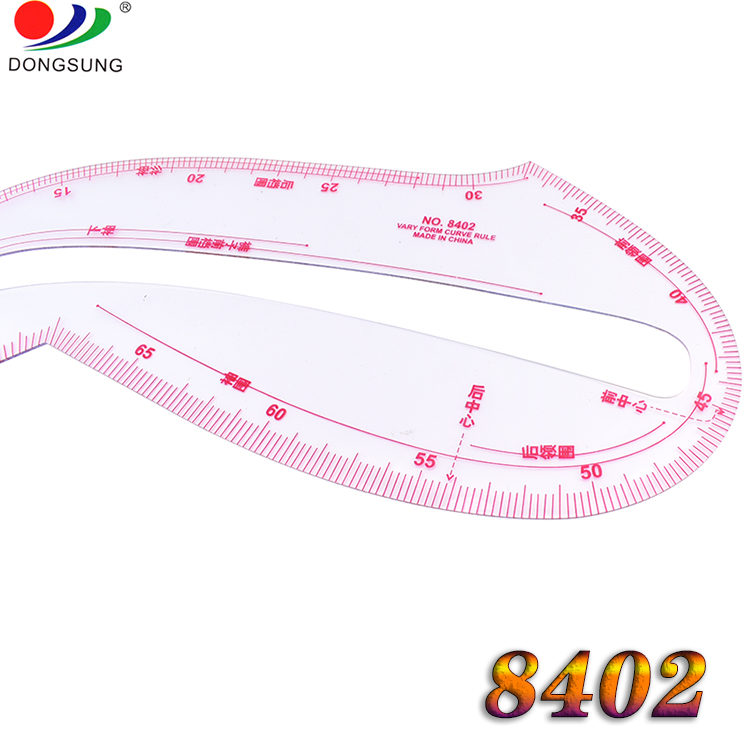 Excellent quality plastic tailor ruler for sewing machine multi-funciton curved ruler 8402