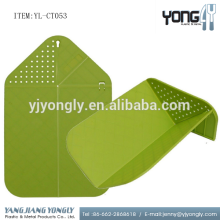 with Integrated Strainer Cutting Board Plus Colander 2 in 1 plastic chopping board