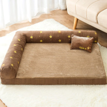 memory foam L-shaped sofa pet bed