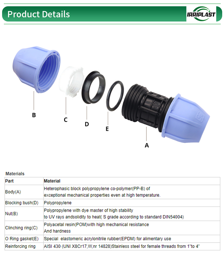 hot sale low price irrigation pp fittings coupling for water system