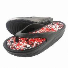 Women's EVA Slippers with Messaging Insole, Available in Various Upper Designs