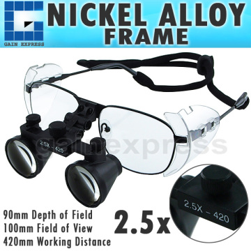 Nickel Alloy 2.5x Frame Dental Surgical Medical Loupes