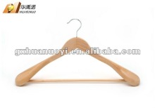 Wooden Coat Hanger for Jacket Hanger with round bar