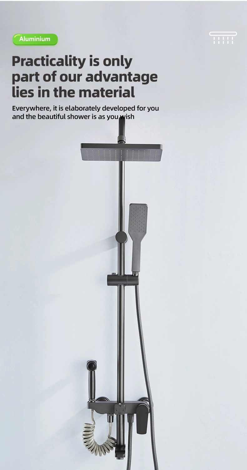 Factory Price High Pressure Constant Temperature Complete Shower Set with Shower Head