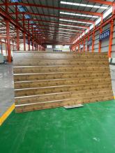 Light Brown Wood Grain Grooved Metal Carved Panel Exterior Wall Panel