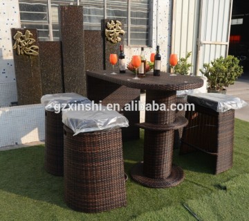 Wholesale PE rattan patio bar table&stool,PE rattan garden bar set