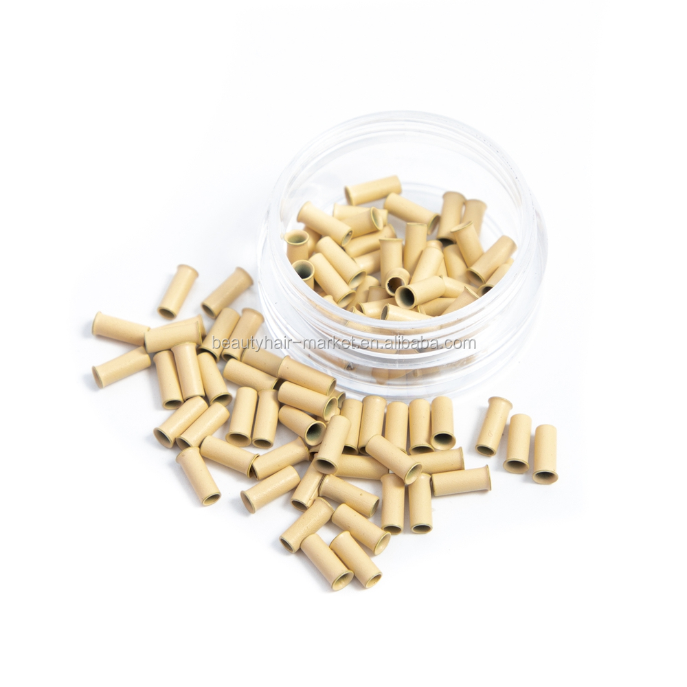 Microlink beads with silicone inside 4.5*2.0*3.0mm 1000Pcs/Bottle Hair Extension tools for Micro ring Hair Extensions
