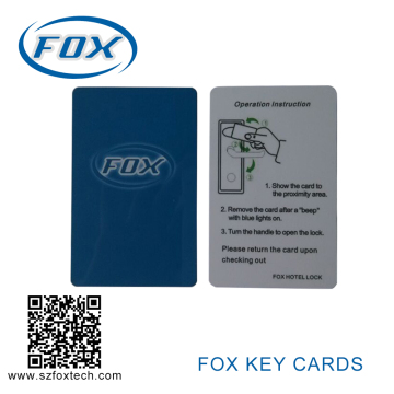 FOX printing hotel door key rfid cards