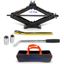 Car Jack Kit | Scissor Jack for Car 1.5 Ton - Tire Jack Tool Kit for SUV and Auto