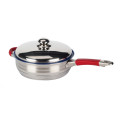 Stainless Steel Sauce Pan with Silicone Red Handle