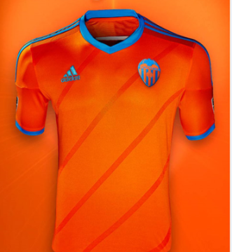 2014 Spain Valencia Away Orange Soccer Jersey , Soccer uniform Thainland Quality