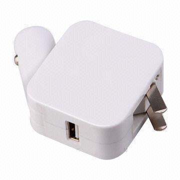 Travel Adapter for Car/Home Use, Portable/Smart USB Charger in 5V/1A, Can Charge Smartphone/iPhone 5