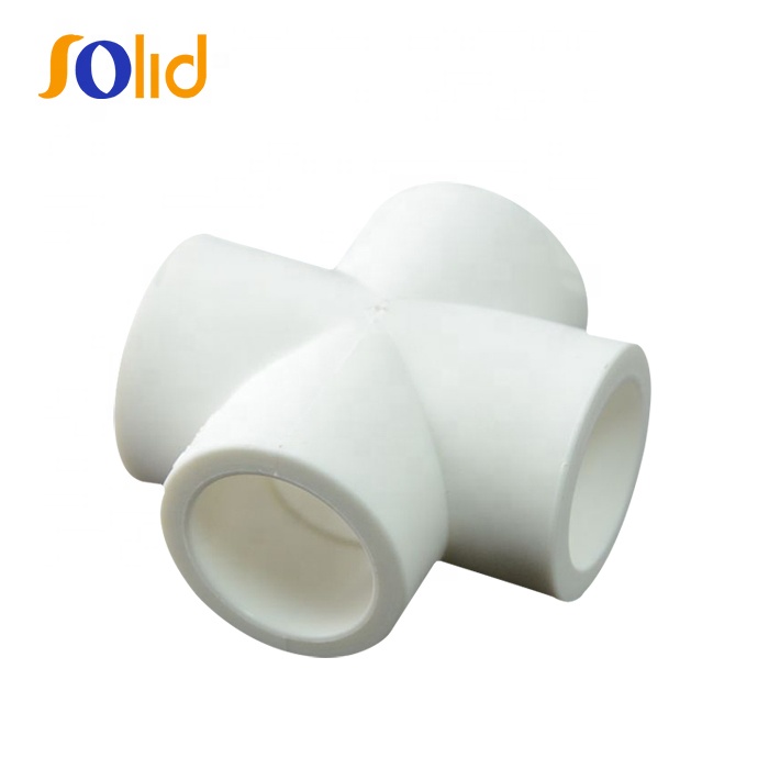 Polypropylene ppr pipe fitting straight Cross for Industrial pipeline with long life