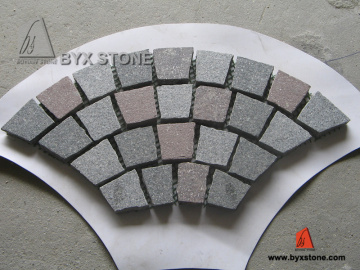 Red & Green Porphyry + G603 Light Grey Granite Cobblestone